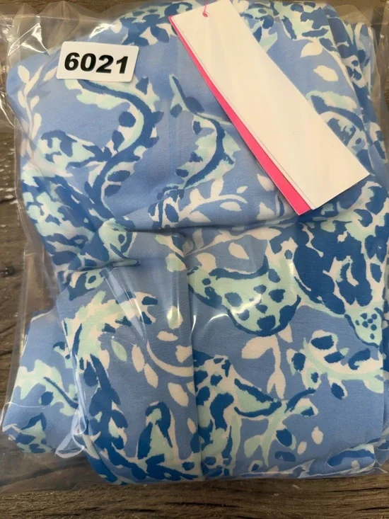 Lilly Pulitzer UPF 50+ FAYE MAXI DRESS Blue Peri Turtley Awesome White S~NWT - Picture 6 of 6